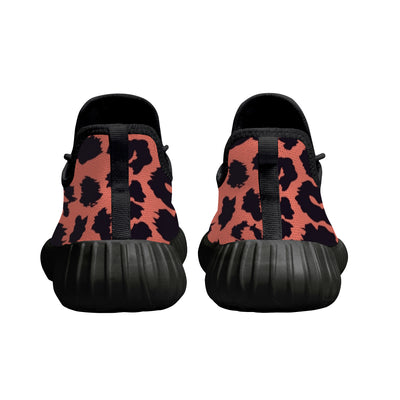 Neon Orange Leopard Pattern Premium Sneakers - Mr.SWAGBEAST