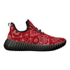 Red Bloods Bandana Pattern Premium Sneakers - Mr.SWAGBEAST