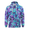 Teal Purple Leopard Camo All Over Print Men /Unisex Premium Hoodie - Mr.SWAGBEAST