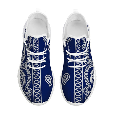 Blue Crip Bandana Yeezy Inspired Sneakers - Mr.SWAGBEAST